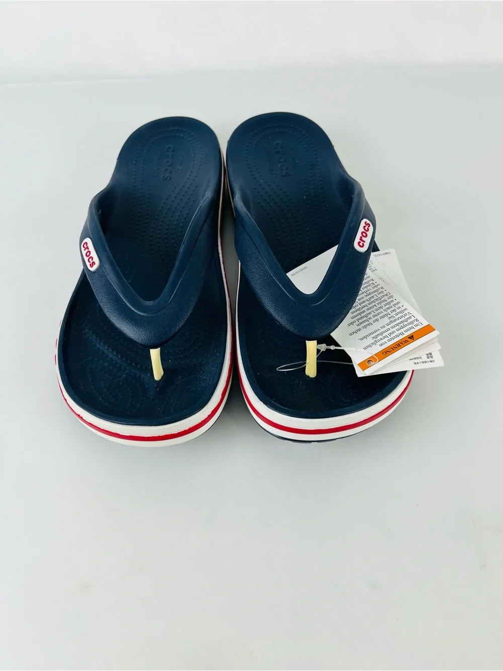 Crocs Unisex Bayaband Flip Flops Navy/Pepper Women’s Size 7 Men’s Size 5
